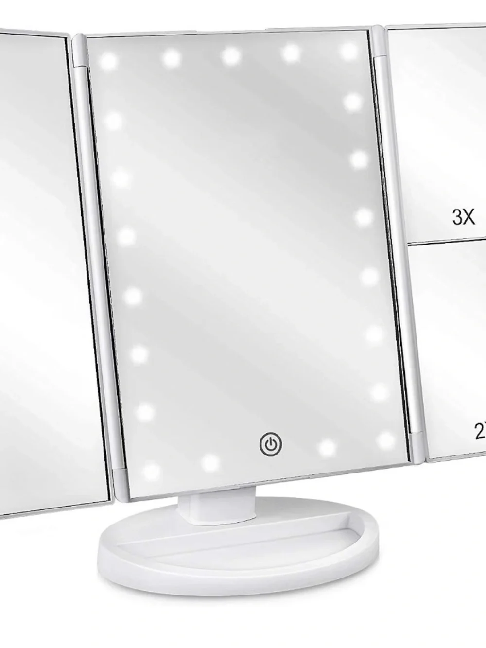 LED Lighted Makeup Mirror - White